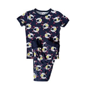 GAP Pirate Eggs and Bacon Pajama Set Size 10 Kids Red White Blue Short Sleeve